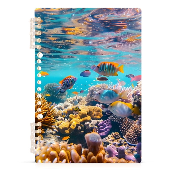 Fishes in Sea Spiral Journal Notebook College Ruled Notebook 8.3" x 5.7" A5 Lined Thick Paper Page