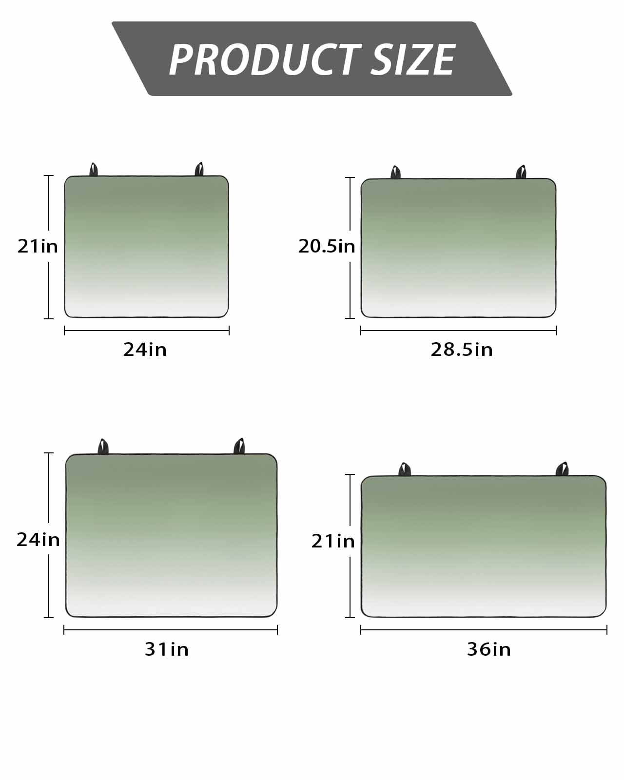 Stove Top Covers for Electric Stove, Sage Green Glass Stovetop Cover Protector, Farmhouse Sage Green Ombre Induction Cooktop Protector Oven Mat for Kitchen Countertop 24"x21"