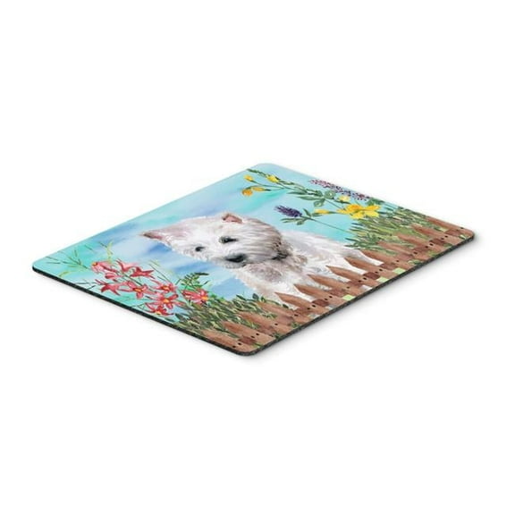 Westie Spring Mouse Pad, Hot Pad or Trivet