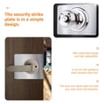 thumbnail image 3 of CRAFTHROU 2Pcs Door Latch Strike Plate Silver for Strengthening Loose Lock, 3 of 8