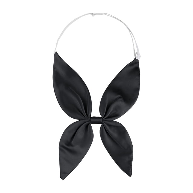 Pajarita Ajustable Color Sólido Pre-Atado Nudo De Proa Decoración De Traje De Marinero Para Mujer Negro Talla única