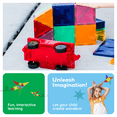 thumbnail image 4 of PicassoTiles Cars Magnetic Tiles for Kids, Construction STEM Building Blocks Educational Toy, 2PCS, 4 of 8