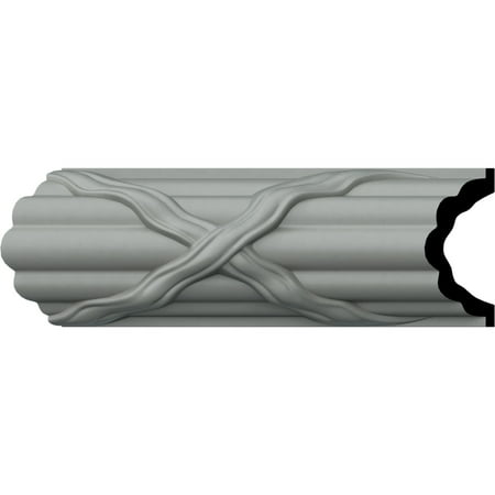 3 1/2"H x 2 3/8"P x 94 1/2"L Reed and Ribbon Panel Moulding