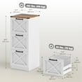 thumbnail image 3 of HOMCOM 3 Drawer File Cabinet, Filing Cabinet Fits Letter/A4 Size, White, 3 of 10
