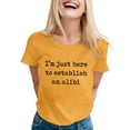thumbnail image 1 of Camiseta con estampado sarcástico para mujer - Camiseta informal de manga corta con frases divertidas, 1 of 5