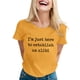 thumbnail image 1 of Camiseta con estampado sarcástico para mujer - Camiseta informal de manga corta con frases divertidas, 1 of 5