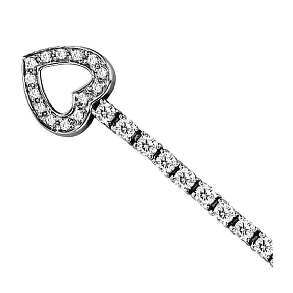 925 Sterling Silver Womens Cubic Zirconia Love Heart Tennis Bracelet Tennis Bracelet for Women