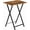 Rustic Brown + Black, variant on Folding TV Tray Table, Stable Snack Table for Small Space, Portable Sofa Side Desk, Easy Assembly and Storage, Ideal for Snacks and Meals in Living Room
