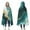 Teal Gold Marble, variant on Wearable Blanket,Teal Gold Marble Pattern Hooded Wearable Flannel Blanket for Adults & Teens,Winter Poncho Shawl Wrap Cape Cozy Anti-Pill,50"x60"