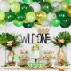 thumbnail image 1 of Paquete de 60 globos para bautizo, jardín de infantes, cumplea?os, decoración de fiesta temática de la selva, verde, blanco, dorado, 12 pulgadas LingWen 8390605784583, 1 of 1