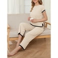 thumbnail image 3 of Two Piece Outfits for Women Lounge Set Short Sleeve Jersey Knit Matching Sets, 3 of 5