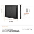 thumbnail image 6 of KFFKFF Barbecue Access Portal, Dimensions 31W x 24H Inch, Dual Exterior Cooking Area Entry, Chilled Plate Inset Door, Vertical Wall Entry with Grips, Suitable for Barbecue Island, 6 of 9