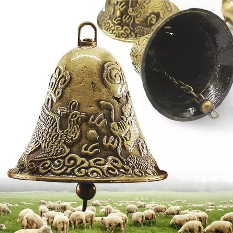 Lierteer Antique Style Grazing Horse Cow Exquisite Home Sheep Dog Animal Brass  Bells 