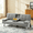 Light Grey, variant on Gewnee 65.35”Futon Sofa Bed,5 Adjustable Positions with 2 Cup Holders & Storage Side Pocket,Suitable for Offices and Apartments.Black