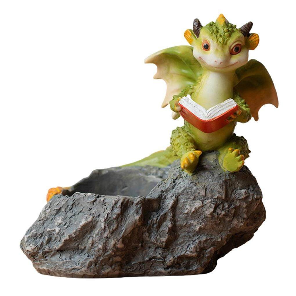 Succulent Planter Tabletop Decorative Plant Pot Dinosaur Ornament Animal Flower Pot Decor