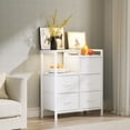 thumbnail image 6 of TYDIMOR 5 Drawer Fabric Dresser for Bedroom, White Chest for Closet & Living Room, Ideal for Adults, 6 of 7