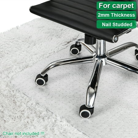 UBesGoo Office Chair Mat for Carpet Rug Floor PVC Plastic Floor Mat for Carpet in Home and Office Clear 2mm In Thickness