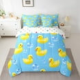 thumbnail image 2 of Manfei Kawaii Ocean Duck Bedding Comforter Set 7pcs for Kids, Cartoon Animal Queen Bedding Sets, Summer Marine Theme Reversible Queen Sheet Sets, Lightweight Room Decor, 2 of 7