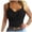Black, variant on Women Summer Tops Women Fashion Lace Strap Splice V Neck Tank Vest Shirt Crop Top 6 Foam Denim Top Blouse for Cropped Workout Cut up Tops for Camisole Bras Camisole Bra30 Casual White S