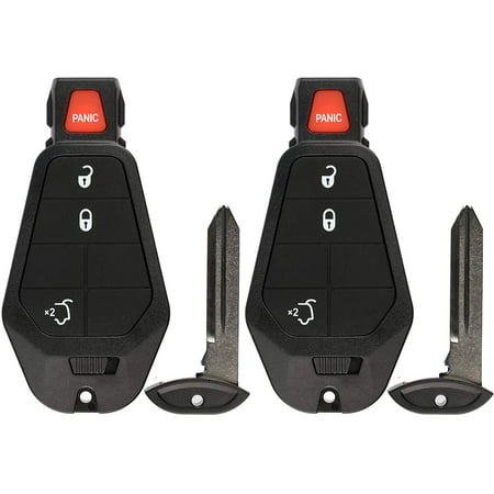 Jeep Door Lock Alarm - 2 PACK - KeylessOption Keyless Entry Remote Control Car Key Fob Starter Alarm M3N5WY783X IYZC01C 4 button for 2008-2013 Jeep Commander Grand Cherokee Fobiks