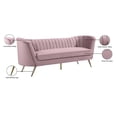 thumbnail image 5 of Maklaine Contemporary Upholstery Velvet Sofa in Pink, 5 of 8
