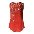 thumbnail image 5 of Sentmoon Tenues d'Été pour Femmes Débardeurs Col Rond pour Femmes Coupe Ample Imprimé Vignes Sans Manches T-Shirts Basiques Tendance 2025 pour Week-End Brunch Rouge S, 5 of 5