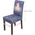 thumbnail image 3 of Christmas Dining Chair Cover Set of 6 Stretch Spandex Short Dining Chair Slipcovers Removable Washable Decorative Chair Protector Seat Covers,Dining Room Home Christmas Festival Decor(Santa Claus), 3 of 8