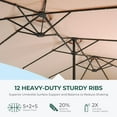 thumbnail image 6 of 13ft Patio Umbrella with Light and Base Included, Double Sided Outdoor Large Rectangular Patio Umbrella with Crank Handle, for Lawn Garden,Home,Outdoor Activities, 6 of 7