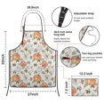 thumbnail image 7 of Fall Pumpkins Leaves Pattern Apron-Garden Aprons for Women with Pockets-Cotton Linen Waterproof Kitchen Cooking Gardening Aprons Adjustable for Kitchen,Cooking,BBQ and Salon 33"x27", 7 of 7