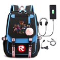 thumbnail image 2 of Cinta de carga USB periférica de juego Roblox para hombres y mujeres, bolso de hombro para estudiantes de escuela secundaria, gran capacidad, nuevo, 2 of 4