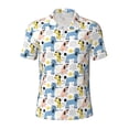 thumbnail image 2 of Daiia Poodle Dog Pattern Men’s Polo Shirts,Solid Deck Shirt,Classic Fit, Breathable Cotton Polo for Casual and Sport Wear-Small, 2 of 7