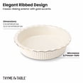 thumbnail image 4 of Thyme & Table 9" Ceramic Pie Dish - White Ribbed, 4 of 12