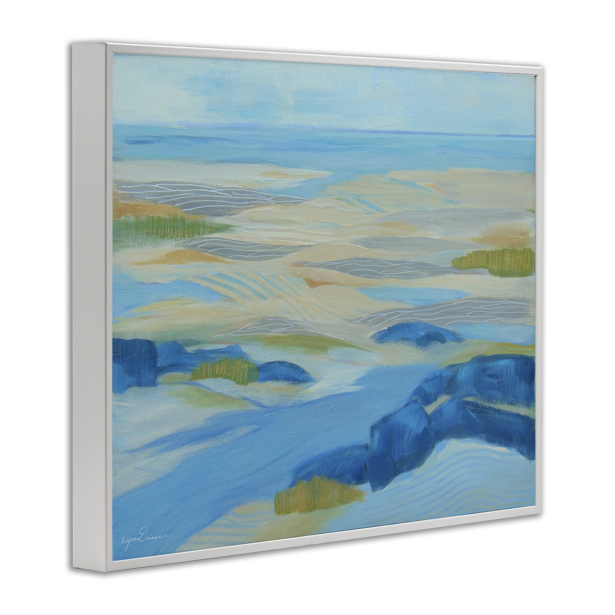 Stupell Industries Coastal Walk Among Dunes White Framed Giclee Art, design by Lynn Ericson Fine Art