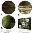 thumbnail image 3 of Designart "Cascading Waterfall in a Thick Forest II" Landscape Mountains Metal Art Print, 3 of 5