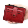 thumbnail image 2 of Bolso informal para tarjetas de viaje para hombres y mujeres con cremallera, bolso para tarjetas de identificación con cambio de color sólido, 2 of 6