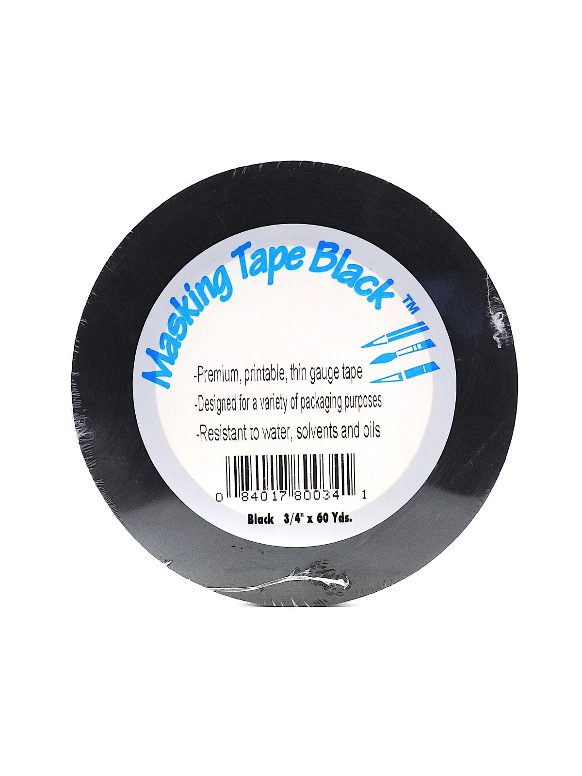 AA Black Masking Tape 3/4inx60yd