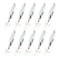 thumbnail image 1 of Uxcell 10Pcs 1/2 oz Cucharas de Pesca de Metal Señuelos de Pesca Cuchara de Lanzamiento Tono Plateado, 1 of 5