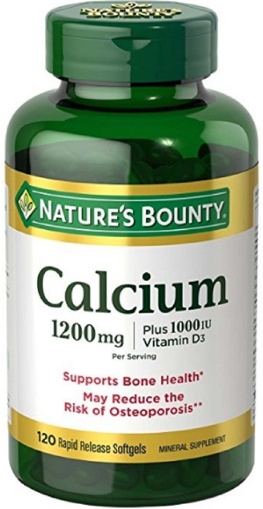 Nature's Bounty Calcium 1200mg + D Softgels 120 ea