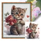thumbnail image 1 of Kit Punto Cruz Gatito Impreso Hilo Algodón Ecológico Bordado 11CT 40x50cm, 1 of 9