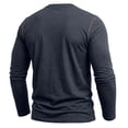 thumbnail image 4 of ZyeKqe Mens Long Sleeve Tops Knitted Button Front Crewneck Casual Lightweight Comfy Workout Athletic Shirts with Pocket, 4 of 8