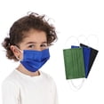 thumbnail image 1 of Cubrebocas Hokins Desechable Tricapa 60pzs para niño verde azul y negro Hokins Tricapa termosellado, 1 of 7