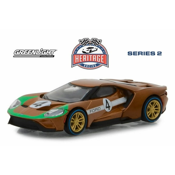 2017 Ford GT, Brown - Greenlight 13220A/48 - 1/64 scale Diecast Model Toy Car