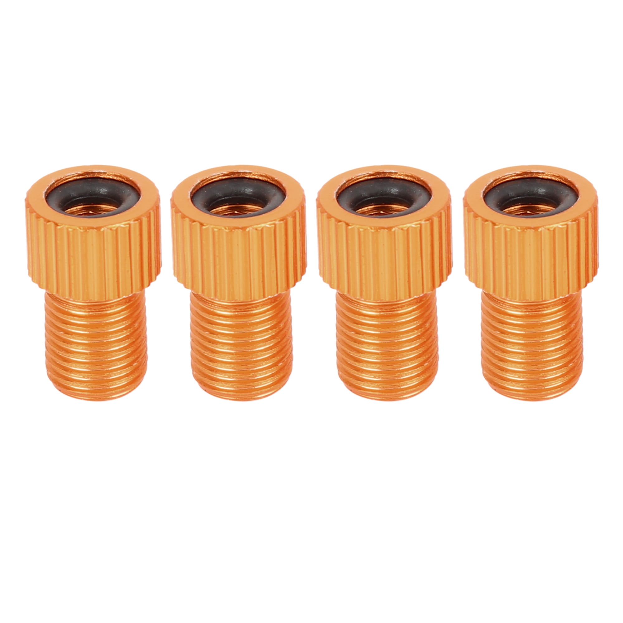 Orange French to American Air Compressor Bicycle Bike Valve  Adapter 4pcs