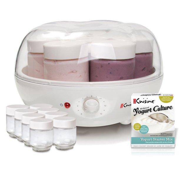 Euro Cuisine Automatic Yogurt Maker with Extra Jars and Yogurt