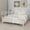 White, variant on Queen Size Wood Platform Bed Frame,Retro Style Platform Bed with Wooden Slat Support,Black