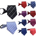 thumbnail image 3 of fastboy Male Soft Polyester Silk Necktie Men Business Wedding Ties Stripes Dots Pattern Neck Ties, 3 of 8