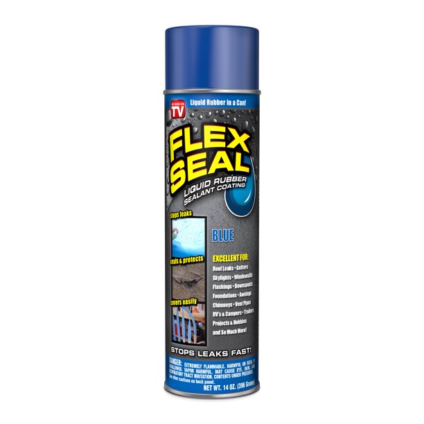 Flex Seal Spray Aerosol Liquid Rubber Sealant Coating, 14 Oz, Blue