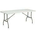 thumbnail image 2 of Flash Furniture 6-Foot Bi-Fold Granite White Plastic Folding Table, 2 of 8