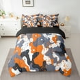 thumbnail image 2 of Homewish Retro Camo 7-Piece Twin Bedding Sets,Vintage Camouflage Bedding Comforter Set,Orange Splashing Ink Sheet Sets For Boys Kids,Luxury Bedroom Decor Reversible, 2 of 8