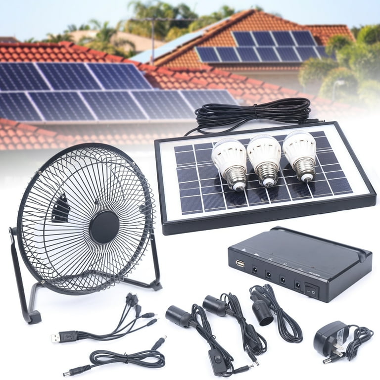 Camping fan top solar powered